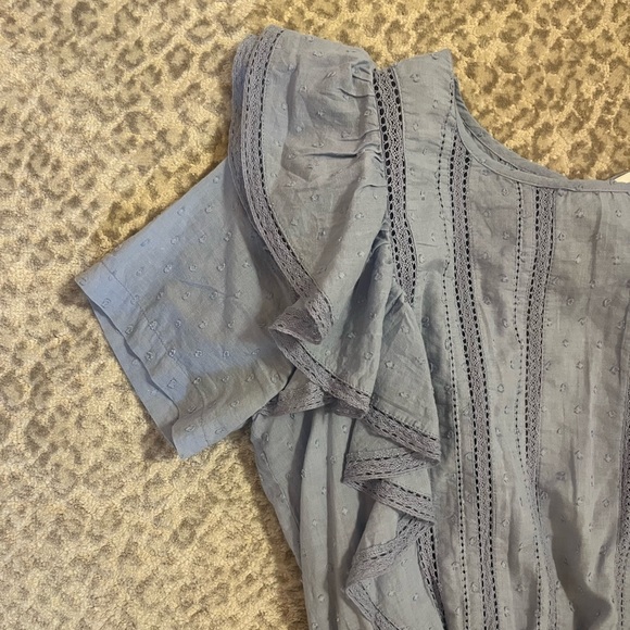 LoveShackFancy- Natasha Heritage Mini Dress (Blue-ish gray color) - Picture 2 of 4